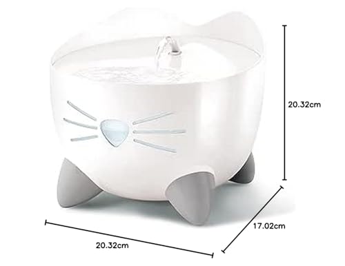 Catit Fontaine à Eau pour Chat 2,5 L Blanc - Hydratation Saine, Silencieux et Design Élégant