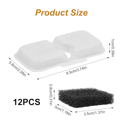 Filters Petlibro PLWF105/PLWF115/PLWF005 + 12pcs Filter Sponge Cat Water Fountain Filter Cat Drink Fountain Pet Supplies