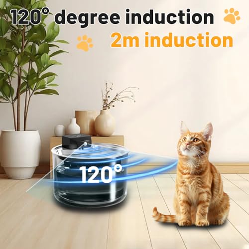 Fontaine à Eau pour Chat sans Fil - Abreuvoir Automatique avec Détecteur de Mouvement - 3L - Batterie 3000mAh - 7 Filtre