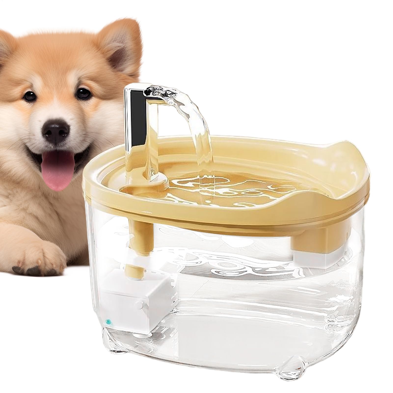 Fontaine à Eau Silencieuse pour Chat et Chien | Distributeur d'Eau 1.5L Anti-Bruit | Abreuvoir pour Animaux en Apparteme